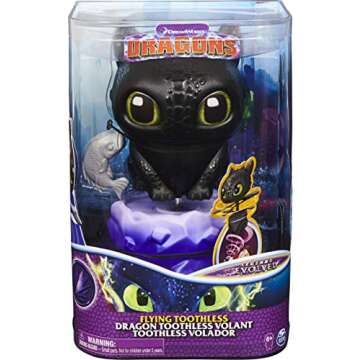 Dreamworks Dragons, Flying Toothless Interactive Dragon with Lights and Sounds, for Kids Aged 6 and up