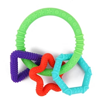 Baby Teething Toys - Food-Grade Silicone Rings with Unique Textures