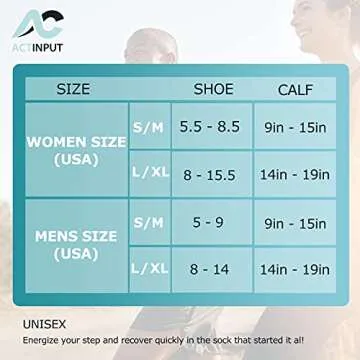 ACTINPUT Compression Socks - 8 Pairs for All-day Comfort