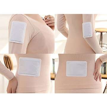 WORLD-BIO Body Warmers for Cold Weather, Hot Hands Body Warmers with Adhesive Backing Long Lasting Safe Natural Odorless Air Activated Disposable - Up to 12 Hours of Heat - 20 Packs