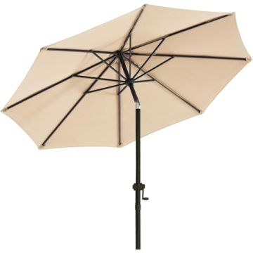 Wikiwiki 9 FT Patio Umbrella with Tilt and Crank System