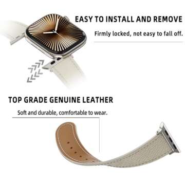 Leather Magnetic Watch Band Compatible with Apple Watch Ultra Band 49mm 46mm 45mm 44mm 42mm 41mm 40mm 38mm,Designer Replacement Strap for Women Men iWatch Ultra 2/Ultra/SE/Series 9/8/7/6/5/4/3/2/1