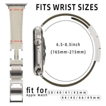 Leather Magnetic Watch Band Compatible with Apple Watch Ultra Band 49mm 46mm 45mm 44mm 42mm 41mm 40mm 38mm,Designer Replacement Strap for Women Men iWatch Ultra 2/Ultra/SE/Series 9/8/7/6/5/4/3/2/1
