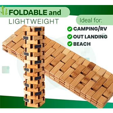 Bamboo Bath Mat - Portable & Stylish Bathroom Essential