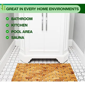 Bamboo Bath Mat - Portable & Stylish Bathroom Essential