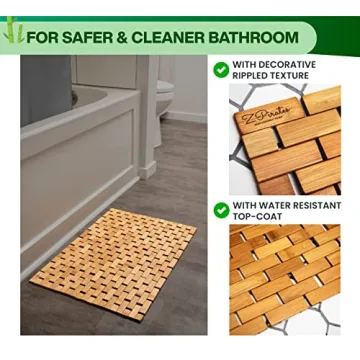 Bamboo Bath Mat - Portable & Stylish Bathroom Essential