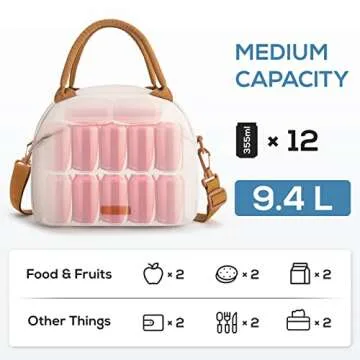 TOURIT Women's Insulated Lunch Bag for Work and Picnics