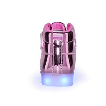 Voovix Kids LED High-top Shoes Rechargeable Sneakers