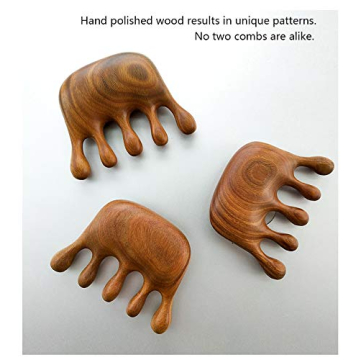 Natural Green Sandalwood Comb No Static Scalp Massage Hair Care