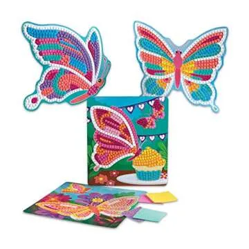 The Orb Factory Sticky Mosaics Butterflies Arts & Crafts, Yellow/Blue/Pink/Purple/Pink, 12" x 2" x 10.75"