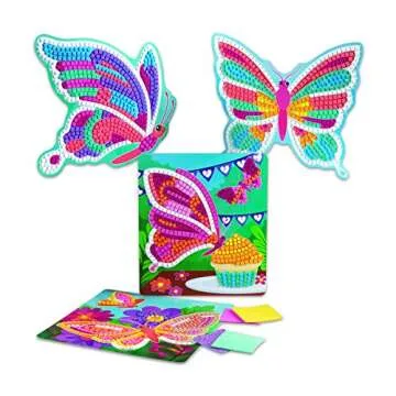 The Orb Factory Sticky Mosaics Butterflies Arts & Crafts, Yellow/Blue/Pink/Purple/Pink, 12" x 2" x 10.75"