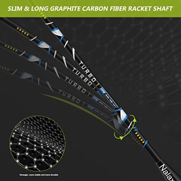 Nalax Badminton Set: 2 Player Carbon Fiber Rackets & Shuttlecocks
