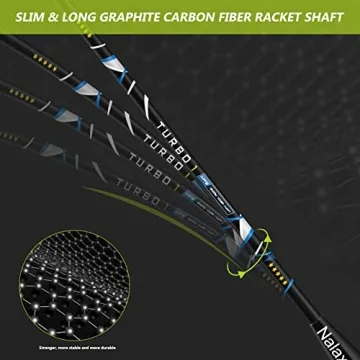 Nalax Badminton Set: 2 Player Carbon Fiber Rackets & Shuttlecocks