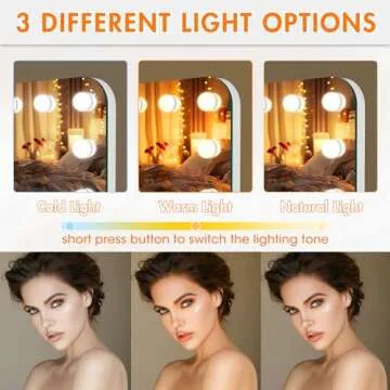 32''X22'' Hollywood Vanity Makeup Mirror with LED Bulbs