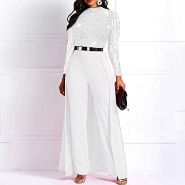Elegant IWFEV Full Length Sequins Women&#39;s Jumpsuit
