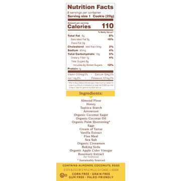 Simple Mills Almond Flour Soft Baked Cookies, Snickerdoodle - Gluten Free, Healthy Snacks, Made with Organic Coconut Oil, Plant Based, 6.2 Ounce (Pack of 3)