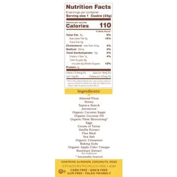 Simple Mills Almond Flour Soft Baked Cookies, Snickerdoodle - Gluten Free, Healthy Snacks, Made with Organic Coconut Oil, Plant Based, 6.2 Ounce (Pack of 3)