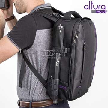 Altura Photo 62-Inch Camera Monopod - Heavy Duty Stand for Canon, Nikon, & Sony Mirrorless & DSLR Cameras - Steady Photography, Lightweight & Portable - Easy to Carry with Pouch