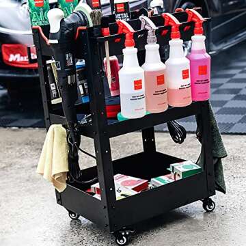 Maxshine Premium Rolling Detailing Cart: Organize Your Workspace with Style and Efficiency