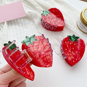 Durable Stylish Strawberry Claw Clips for Women
