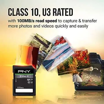 PNY 128GB Elite-X Class 10 SD Card for 4K UHD