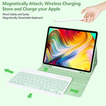 iPad Pro 12.9 inch Case with Keyboard for Apple Devices