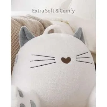 Blissful Kitty Reading Pillow for Comfort and Fun
