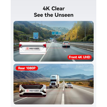 4K/2.5K REDTIGER Dash Cam with Wi-Fi & GPS