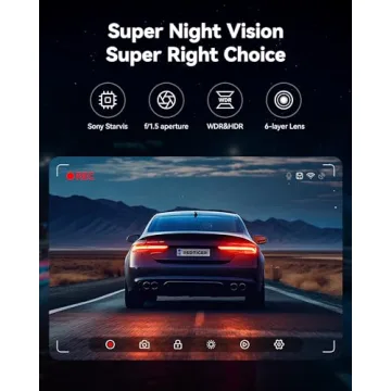 4K/2.5K REDTIGER Dash Cam with Wi-Fi & GPS