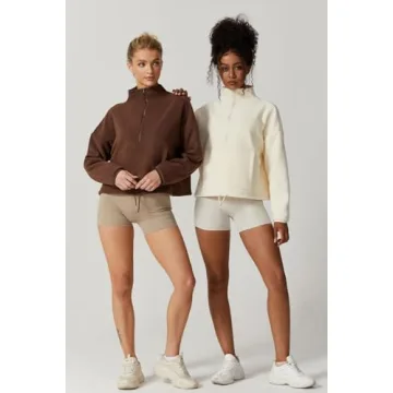 QINSEN Women's Warm Polar Fleece Mock Neck Sweatshirt