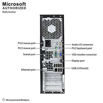 HP Elite 8200 Business Desktop Computer (Intel i5 Quad Core up to 3.4GHz Processor), 8GB DDR3 RAM, 1TB HDD, DVD, RJ45, Windows 10 Professional (Renewed)