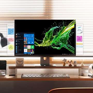 Office Desk Accessories 2pcs Multifunction Computer Monitor Memo Board - Office Supplies for Women Men Computer Sticky Note Holder Home Decor (Smooth Monitor Memo Board)