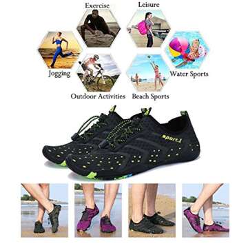 PENGCHENG Quick-Dry Water Shoes for Aqua Activities