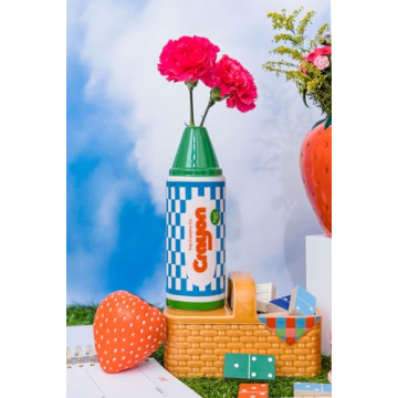 ban.do Green Crayon Decorative Vase for Fun Home Decor