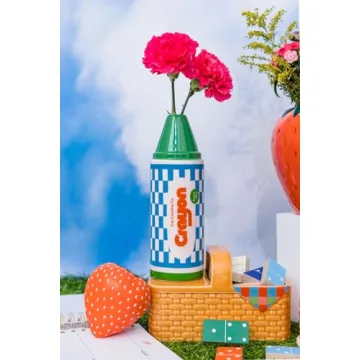 ban.do Green Crayon Decorative Vase for Fun Home Decor