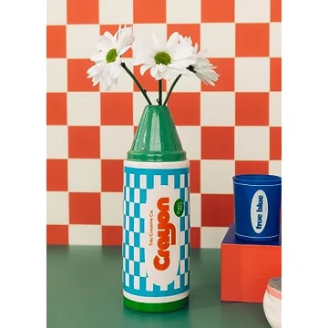 ban.do Green Crayon Decorative Vase for Fun Home Decor