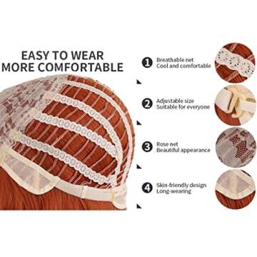 KiyaCos Women Girl's Yellow Rainbow Red Short Curly Wavy Layered Lovely Harajuku Cosplay Wigs Halloween Costume Hair