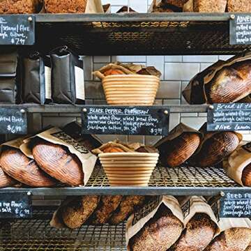 10 x 6 Inch Oval Proofing Basket,WERTIOO Banneton Bread Proofing Basket + Bread Lame +Dough Scraper+ Linen Liner Cloth for Professional & Home Bakers