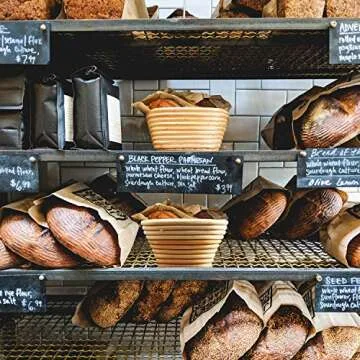 10 x 6 Inch Oval Proofing Basket,WERTIOO Banneton Bread Proofing Basket + Bread Lame +Dough Scraper+ Linen Liner Cloth for Professional & Home Bakers