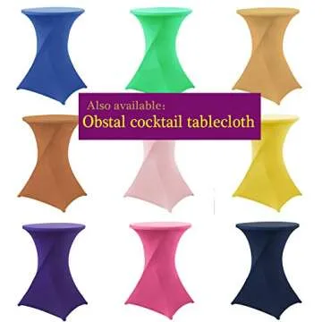 Obstal Spandex Table Cover 6ft Fitted Tablecloth Rectangular - Stretch Table Cloth for Rectangle Folding Table for Birthday Party Wedding Banquet, White, 72L x 30W Inch