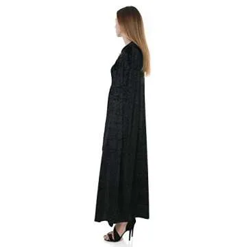 Spooktacular Creations Hooded Velvet Cloak Halloween Women Witch Cape Costume Accessory