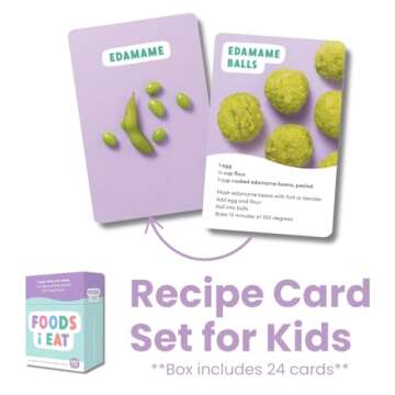 Healthy Montessori Recipe Card Set for Kids 1-8 Years Old