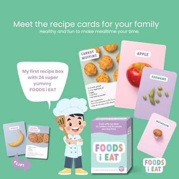 Healthy Montessori Recipe Card Set for Kids 1-8 Years Old