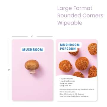 Healthy Montessori Recipe Card Set for Kids 1-8 Years Old