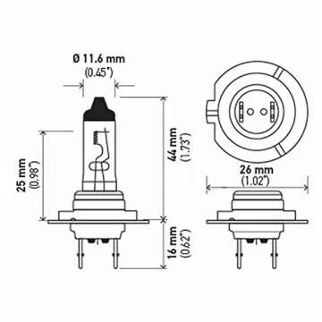HELLA H7TB Standard Halogen Bulbs, 12 V, 55W