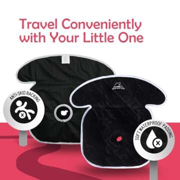 Bear and Care - Piddle Pads - Strollers, Bouncers & Car Seat Pad, Waterproof & Machine-Washable Cove...