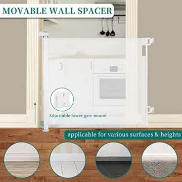 Retractable Mesh Baby Gate - Safety Gate for Kids & Pets