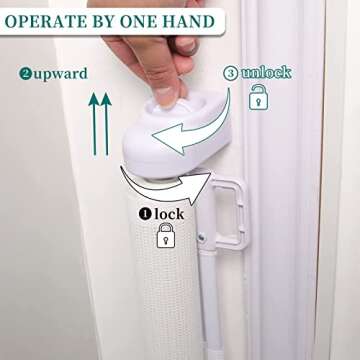 Retractable Mesh Baby Gate - Safety Gate for Kids & Pets