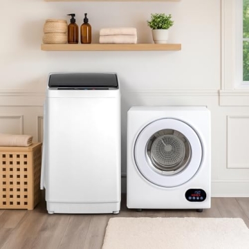 ROVSUN 1.5CuFt Portable Clothes Dryer and 17.8LBS Full-Automatic Washing Machine Set, Compact Laundr...