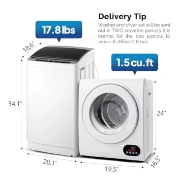 ROVSUN Portable Washer and Dryer Combo for Effortless Laundry